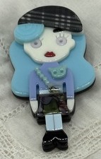 Pretty Young Girl W Blue Hair